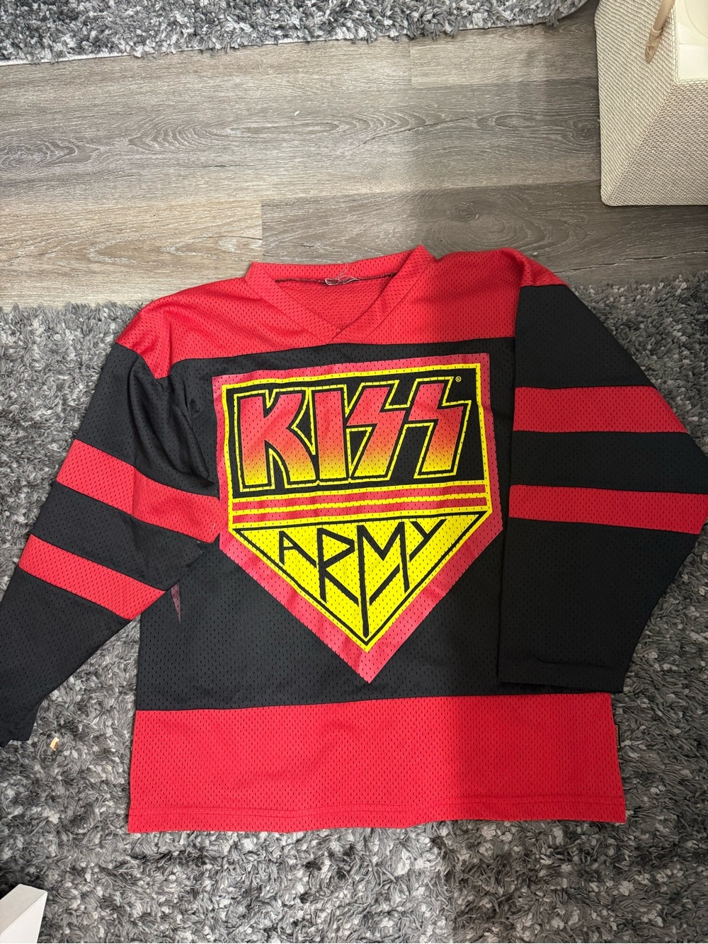 Kiss band 3/4 sleeve shirt vintage